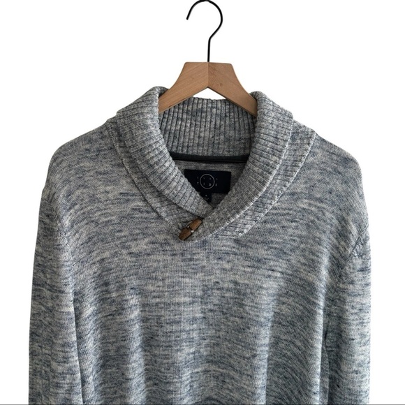 Even Tide Shawl Collar Sweater Men Size M Toggle Button Pullover Office Casual - Picture 2 of 16